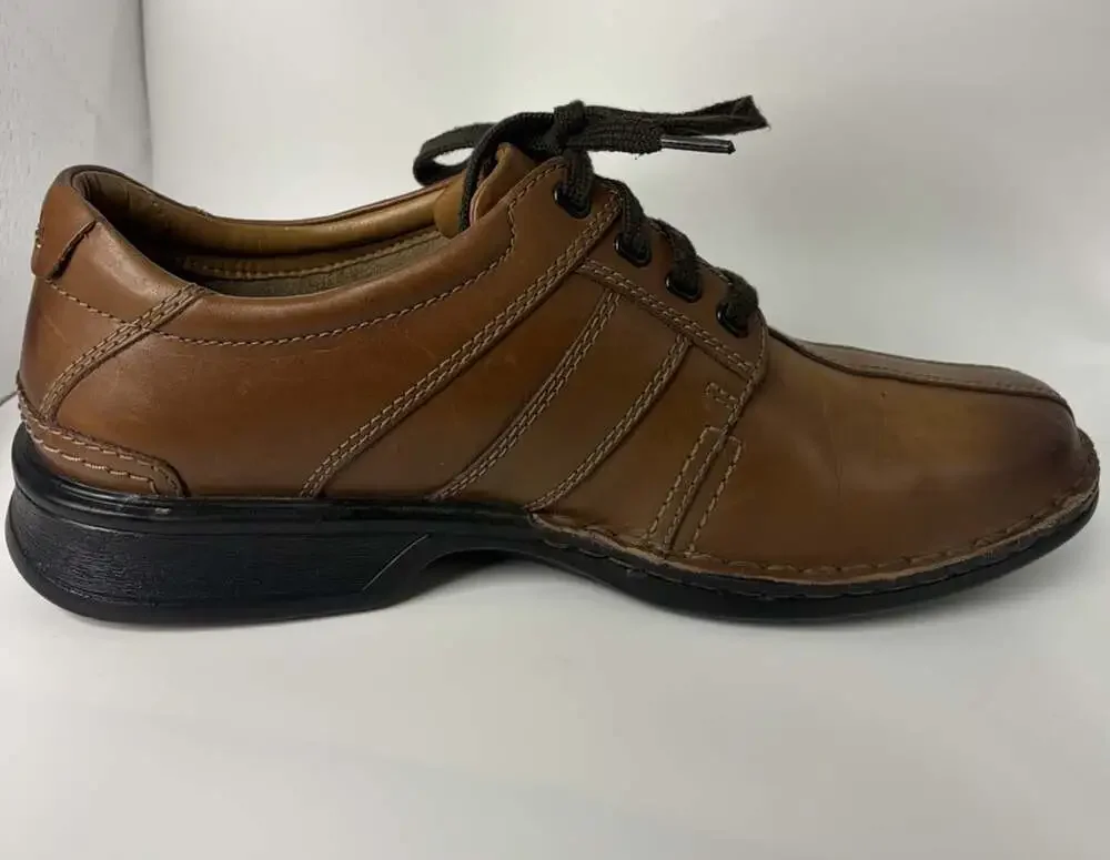 Clarks Shoes Men's 10.5 Touareg Vibe Oxford Brown Leather